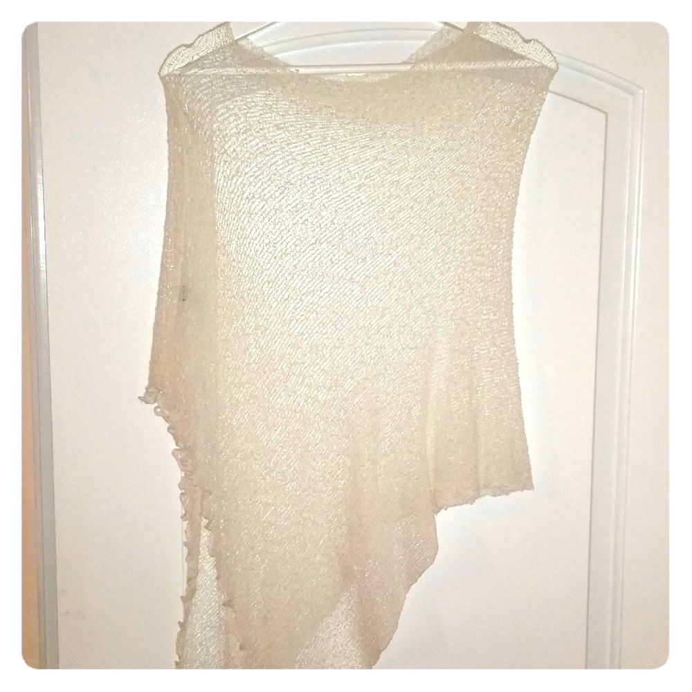 NWOT white soft mesh cover up